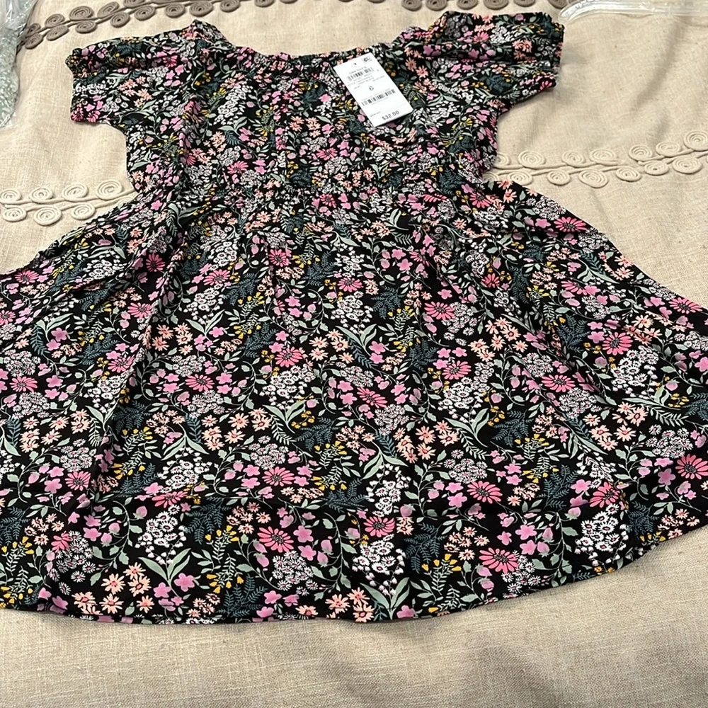 Epic Threads Little Girls Wildflower-Print Peasant Dress/NWT/6